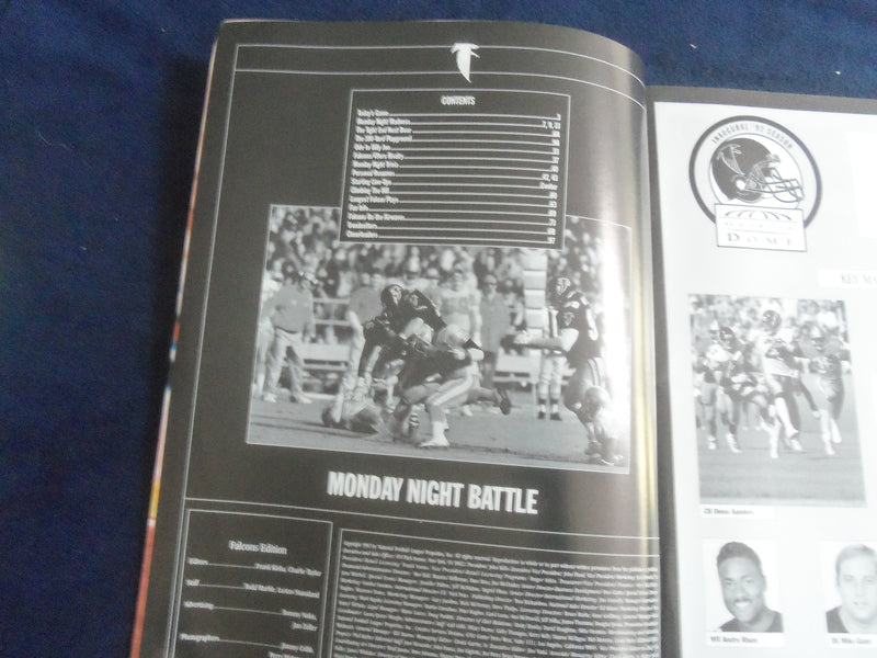 1992 NOVEMBER 9 NFL GAMEDAY MAGAZINE - ATLANTA FALCONS VS. SF 49ERS - SP 4834F