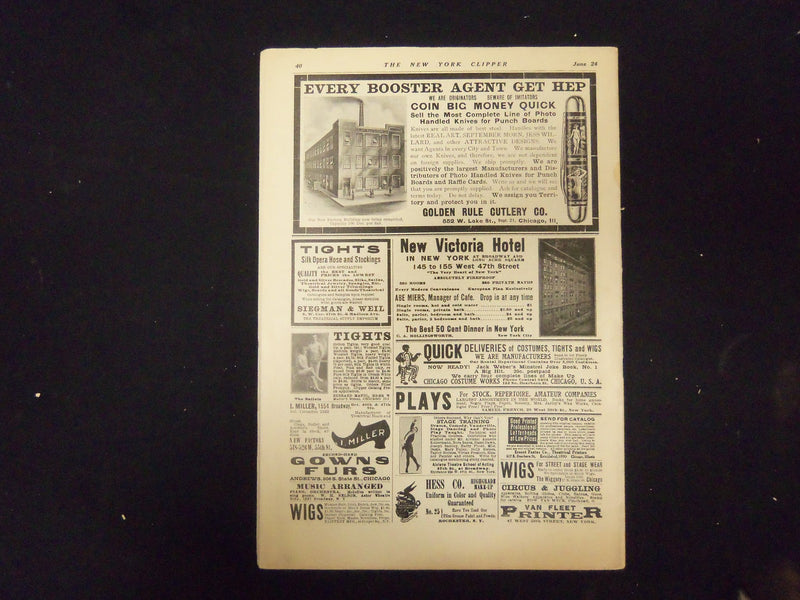 1916 JUNE 24 THE NEW YORK CLIPPER MAGAZINE - MABEL RUSSELL - ST 3185