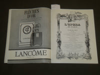 1958 L'OPERA DE PARIS PROGRAM - SOFTCOVER - GREAT PHOTOS - J 4840