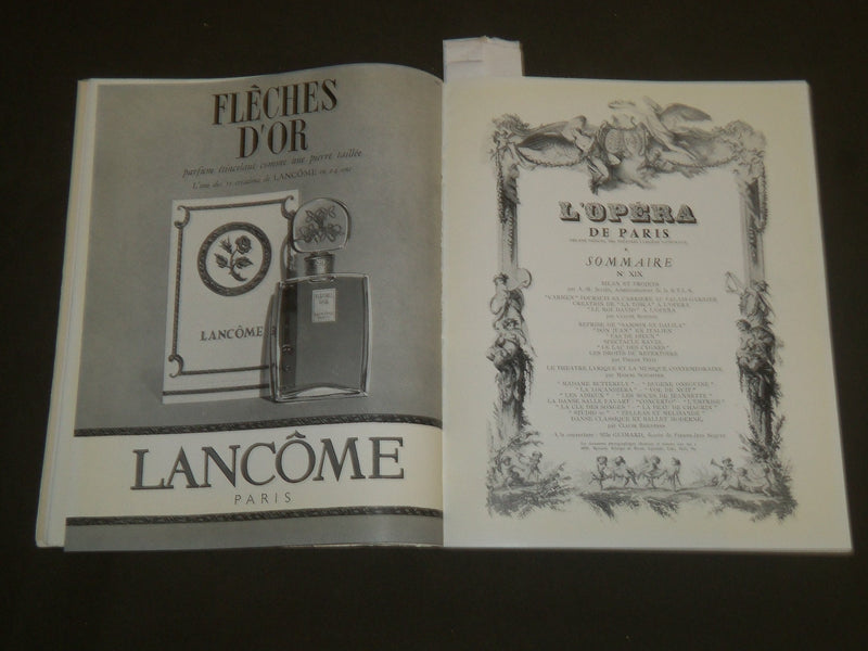 1958 L'OPERA DE PARIS PROGRAM - SOFTCOVER - GREAT PHOTOS - J 4840