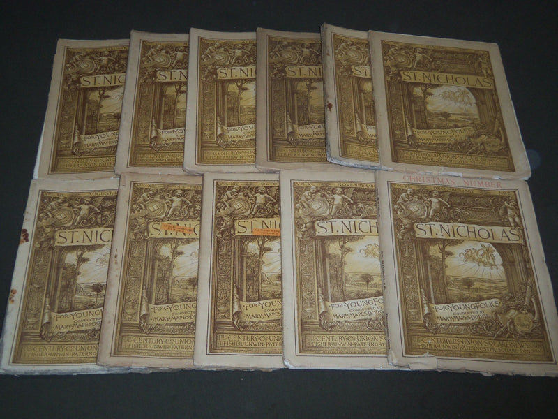 1887 ST. NICHOLAS MONTHLY MAGAZINE LOT OF 11 ISSUES - NICE ILLUS. & ADS - WR 936