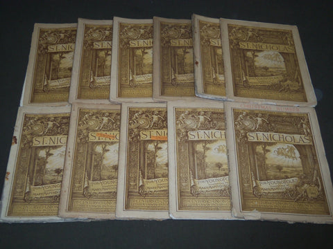 1887 ST. NICHOLAS MONTHLY MAGAZINE LOT OF 11 ISSUES - NICE ILLUS. & ADS - WR 936
