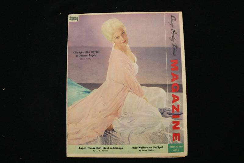 1957 AUGUST 25 CHICAGO SUNDAY TRIBUNE MAGAZINE - KIM NOVAK COVER - E 26190