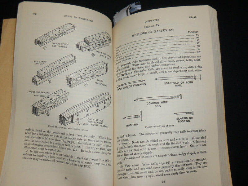 1943 MAY 6 CARPENTRY TECHNICAL MANUAL - WAR DEPARTMENT - J 6224