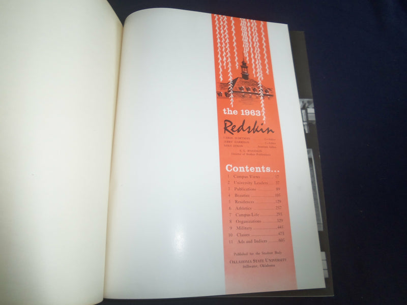 1963 REDSKIN OKLAHOMA STATE UNIVERSITY YEARBOOK - STILLWATER, OKLAHOMA - YB 2331