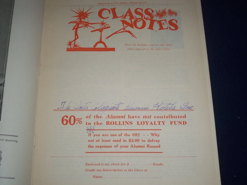 1930 DECEMBER THE ROLLINS ALUMNI RECORD VOL 7 ISSUE NO.4 - NICE PHOTOS - J 1232