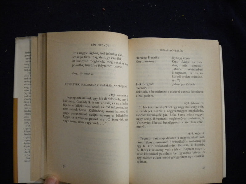 1981 SZABO MAGDA MUVEI HARDCOVER BOOK - HUNGARIAN TEXT - KD 8084