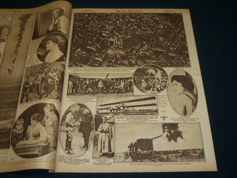 1917 AUGUST 5 NEW YORK TIMES ROTO PICTURE SECTION - GENERAL PERSHING - NT 8995