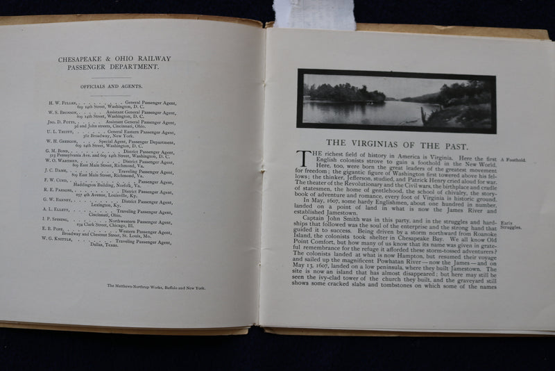1903 THE VIRGINIAS PAST AND PRESENT - SOFTCOVER BOOK - K 1473