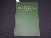 1910 FRENCH MUSICAL DISCTION HARDCOVER BOOK BY C. THURWANGER- KD 7344