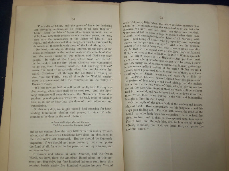 1860 COMMISSOINERS FOR FOREIGN MISSIONS DISCOURSE- SEMI-CENTENNIAL ANNIV- J 4460