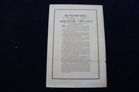 1915 FEB 7 NEW YORK TIMES ROTO SUPPLEMENT - ABRAHAM LINCOLN - NP 8877