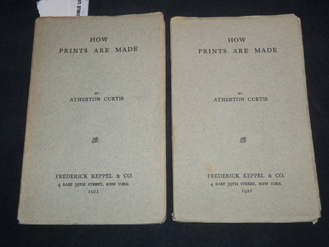 1921 HOW PRINTS ARE MADE BOOK BY ATHERTON CURTS LOT OF 2 - SOFTCOVER - J 9213