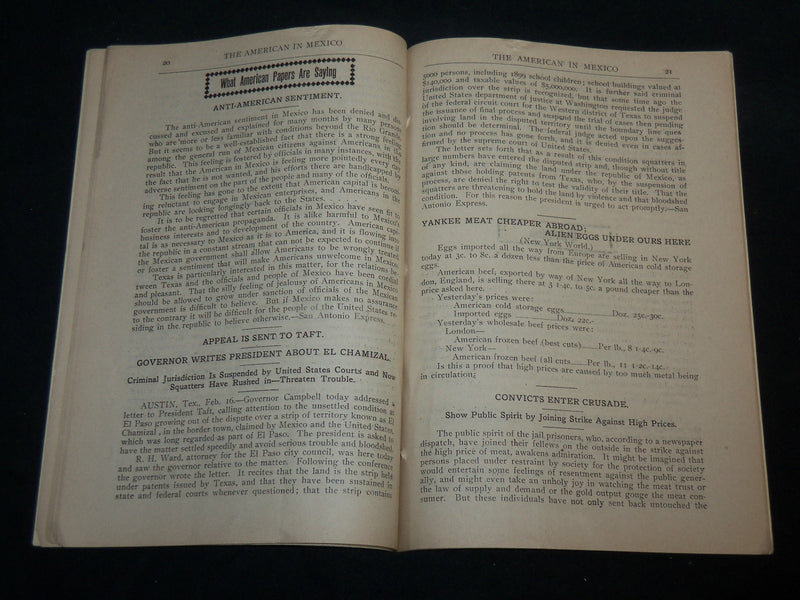 1910 FEBRUARY 26 THE AMERICAN IN MEXICO MAGAZINE - J 6683