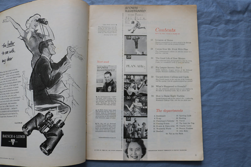 1958 MAY 19 SPORTS ILLUSTRATED MAGAZINE - BIG LEAGUE SECRETS 5 - ST 5506D