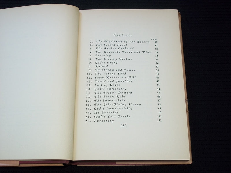 1934 THE MYSTERIES OF THE ROSARY & OTHER POEMS BOOK SIGNED BY RAUSCHER - KD 7571
