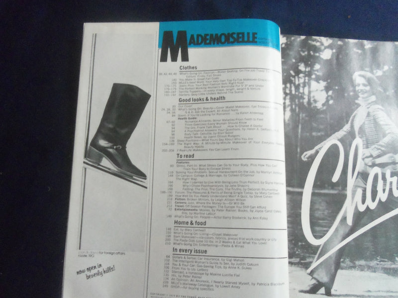 1979 OCTOBER MADEMOISELLE MAGAZINE - GREAT COVER MODEL, FASHION & ADS - B 4165H