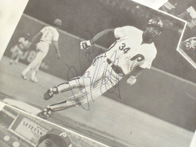 1984 PHIL. PHILLIES SPRING TRAINING SCORECARD & STUBS - MATTHEWS SIGNED - J 5865