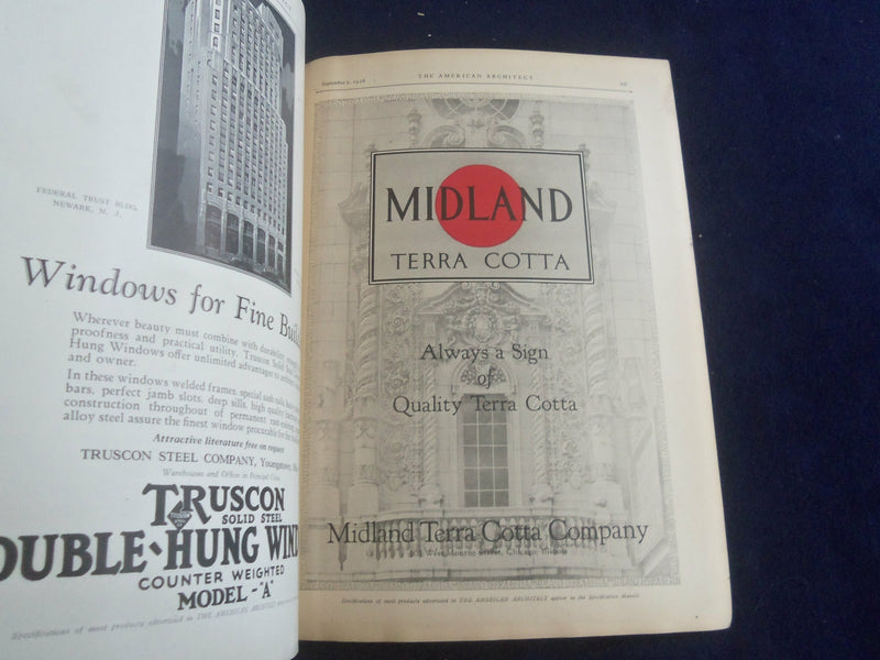 1926 SEP 5 THE AMERICAN ARCHITECT MAGAZINE - PHOTOS, STORIES & ADS - ST 7294