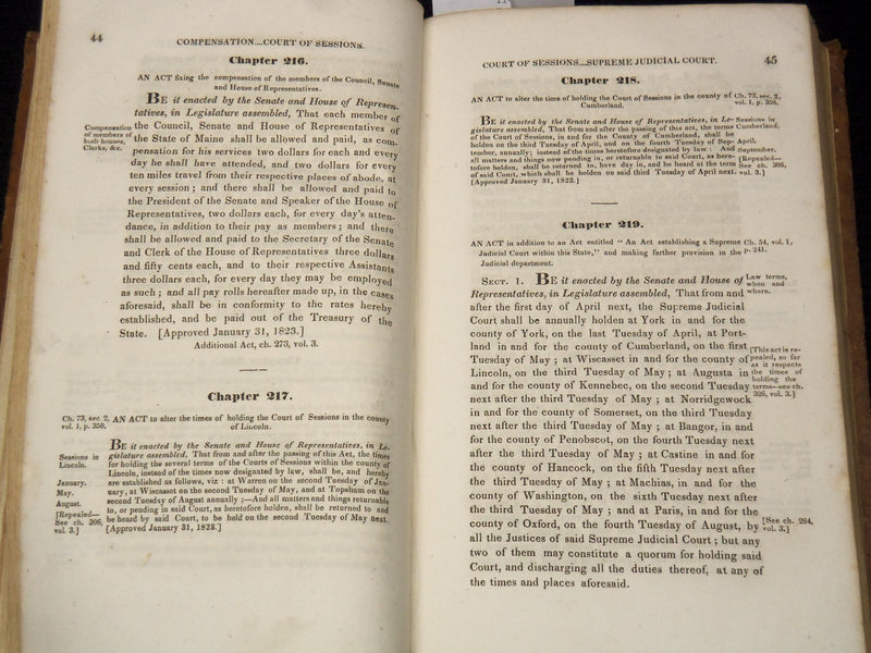 1831 LAWS OF THE STATE OF MAINE VOLUME NO. 3 - PORTLAND - KD 6263F