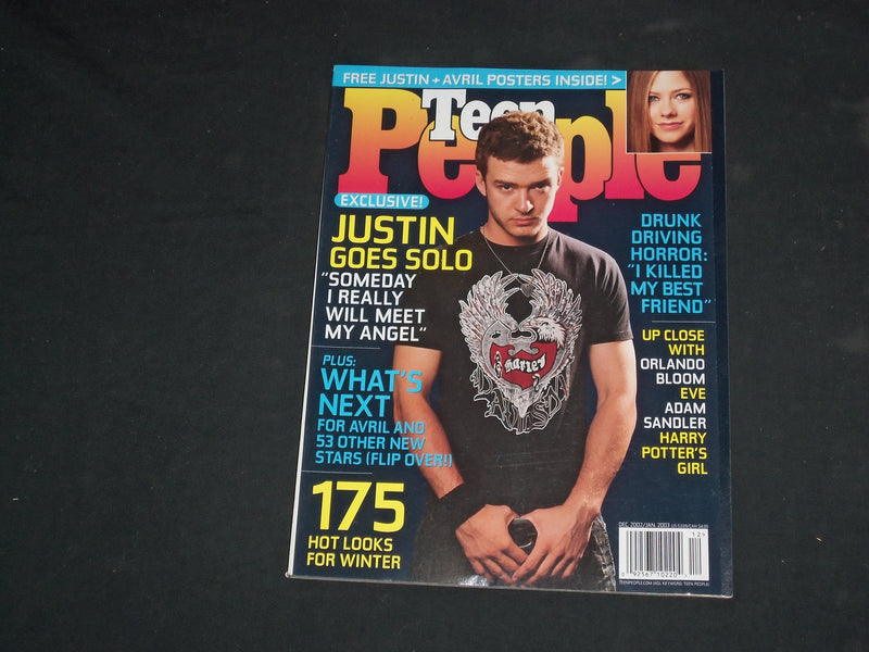 2002 DEC / 2003 JAN TEEN PEOPLE MAGAZINE-TIMBERLAKE & AVRIL LEVINE COVERS-B 4144