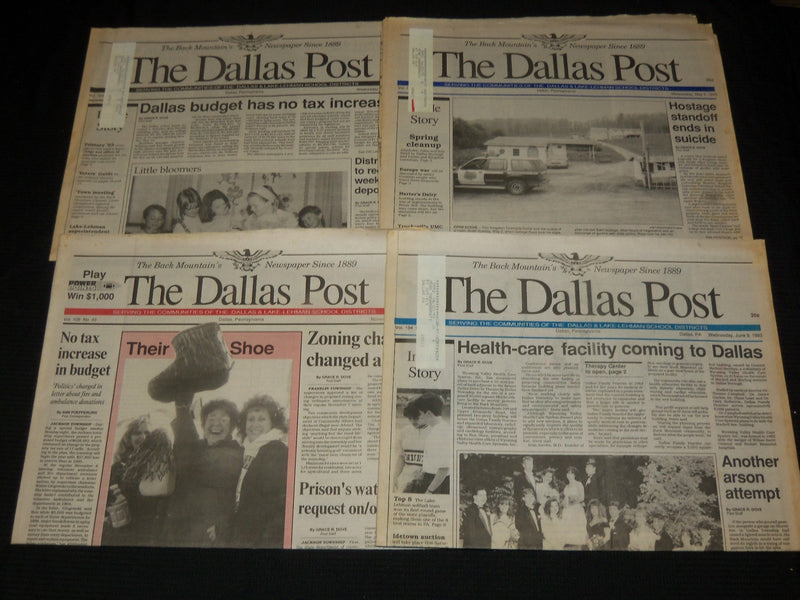 1993-1999 THE DALLAS POST NEWSPAPERS LOT OF 17 - PENNSYLVANIA - NP 4250G
