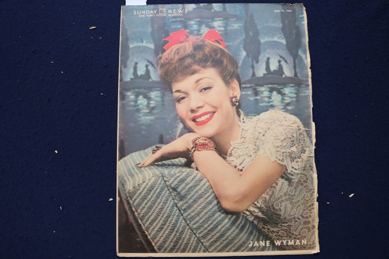 1943 JUNE 13 SUNDAY NEWS PICTURE NEWSPAPER -JANE WYMAN-SOUTHWEST SECTION-E 22745