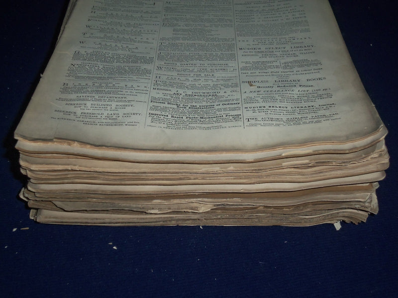 1897-1898 THE ACADEMY WEEKLY REVIEW OF LITERATURE LOT OF 38 - LONDON - O 2375