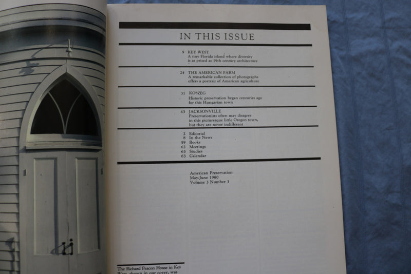 1980 MAY-JUNE AMERICAN PRESERVATION MAGAZINE - KEY WEST, FLORIDA - ST 5509V