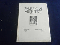 1929 FEBRUARY 5 THE AMERICAN ARCHITECT MAGAZINE -PHOTOS, STORIES & ADS - ST 7295
