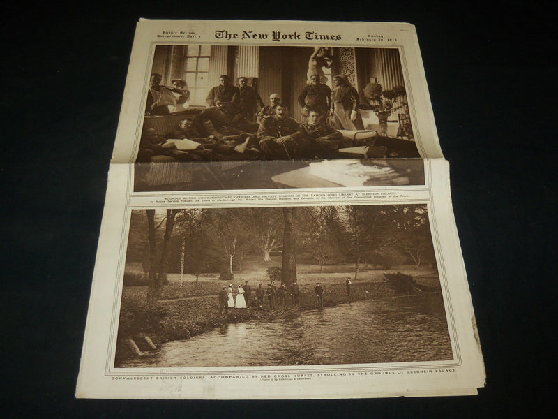 1915 FEBRUARY 28 NEW YORK TIMES PICTURE SECTION - BLENHEIM PALACE - NP 5466
