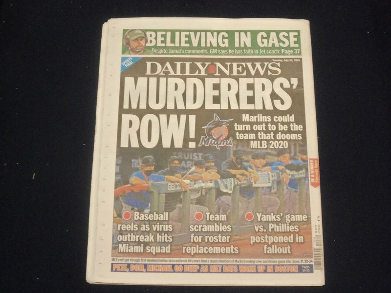 2020 JULY 28 NEW YORK DAILY NEWS NEWSPAPER- G.O.P. PLAN SLICES $600 UNEMPLOYMENT