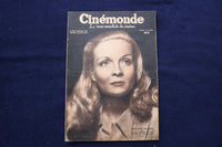 1946 MAR 19 CINEMONDE MAGAZINE - MADELEINE SOLOGNE-MARIA CASARES COVER - E 23939