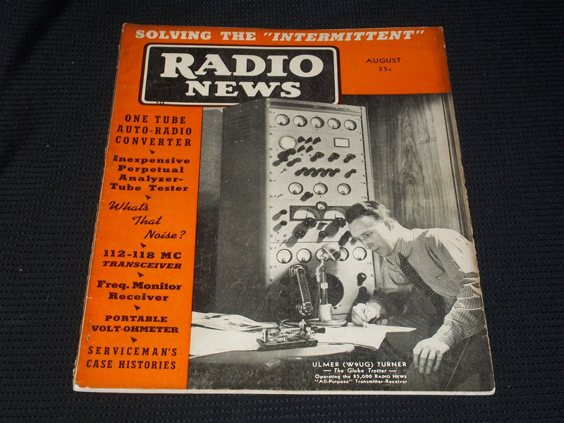 1939 AUGUST RADIO NEWS MAGAZINE - ULMER W9UG TURNER FRONT COVER - E 5194
