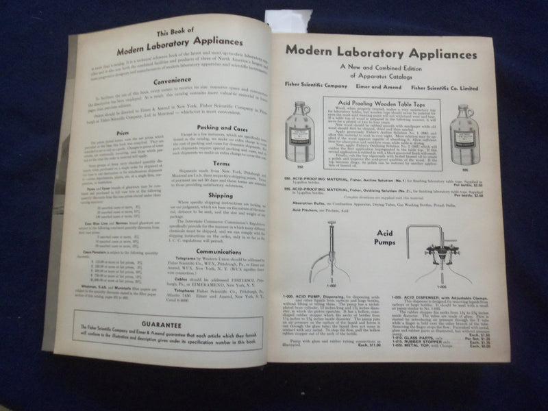 1942 ELMER AND AMEND FISHER SCIENTIFIC COMPANY HARDCOVER CATALOG - R 98A