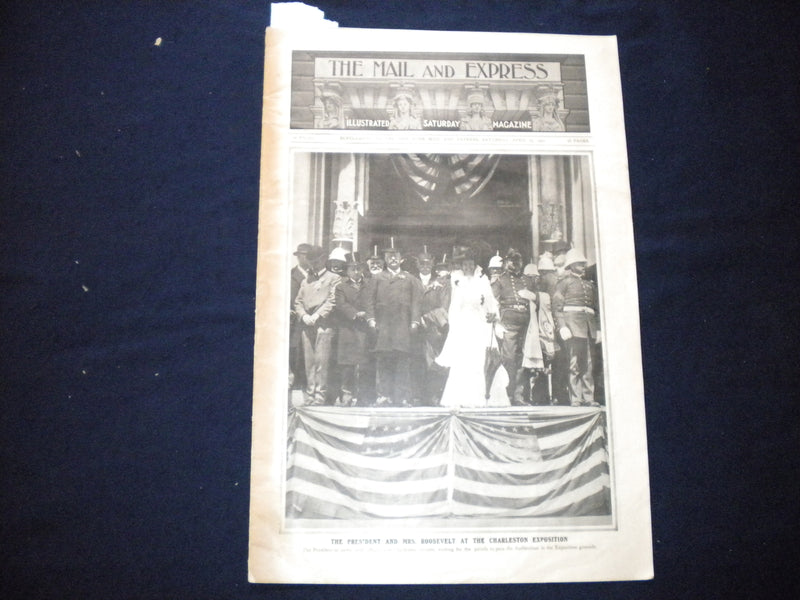 1902 APRIL 19 THE MAIL AND EXPRESS MAGAZINE - ROOSEVELTS - MATTHEWSON - B 676D