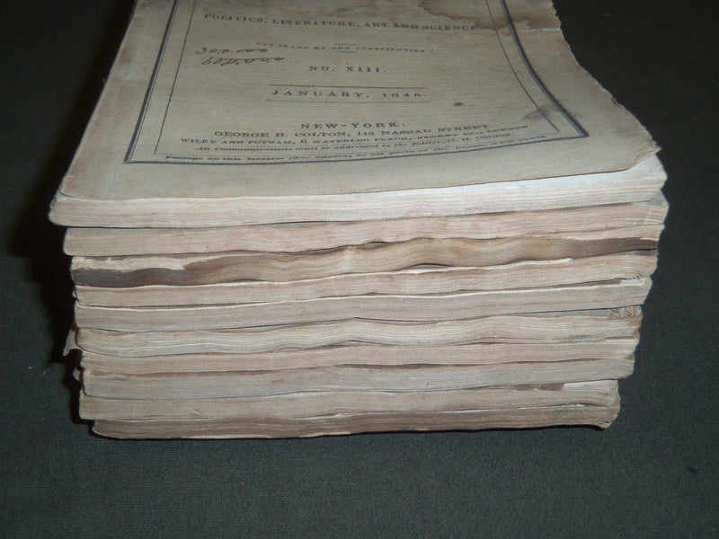 1846 THE AMERICAN REVIEW A WHIG JOURNAL LOT OF 10 - NICE ENGRAVINGS - WR 105E