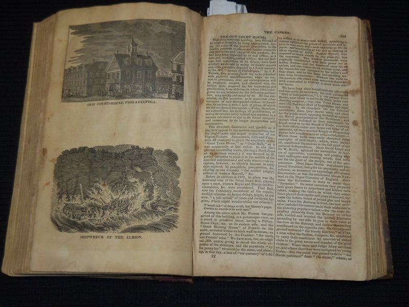 1828 JANUARY-DECEMBER THE CASKET LITERATURE MAGAZINE BOUND VOLUME - KD 703O