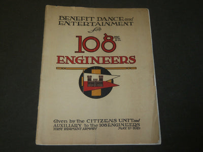 1919 BENEFIT DANCE AND ENTERTAINMENT FOR 108TH ENGINEERS PROGRAM - J 3568