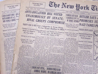 1942 WORLD SERIES YANKEES DEFEAT CARDINALS 4-1 NEW YORK TIMES NEWSPAPER LOT OF 4