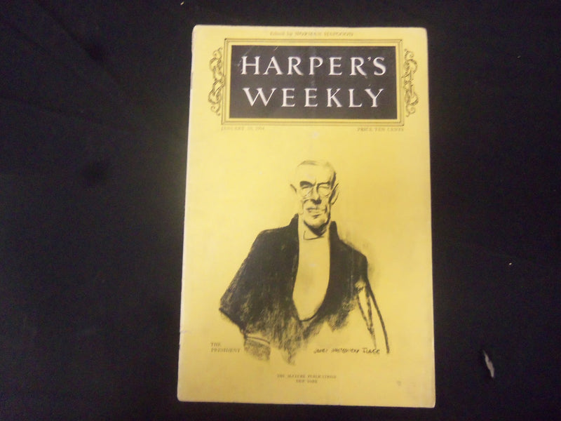 1914 JANUARY 10 HARPER'S WEEKLY MAGAZINE - WOODROW WILSON - J. M. FLAGG- ST 2479
