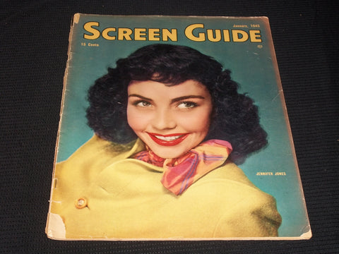 1945 JANUARY SCREEN GUIDE MAGAZINE - JENNIFER JONES NICE FRONT COVER - E 2741