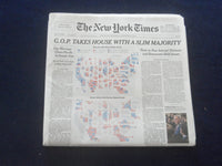 2022 NOVEMBER 17 NEW YORK TIMES - G.O.P. TAKES HOUSE WITH A SLIM MAJORITY
