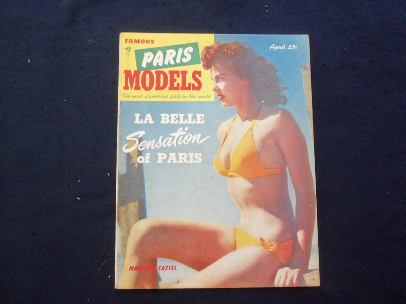 1952 APRIL PARIS MODELS MAGAZINE - MADELINE CASTEL COVER - SP 4780W