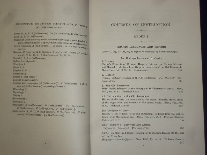 1912-1914 HARVARD UNIVERSTITY OFFICIAL REGISTER - LOT OF 5 - O 226J