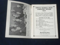 1950 OFFICAL BASEBALL RULES - SPORTING NEWS - J 6487