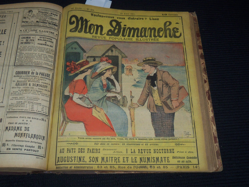 1911 MON DIMANCHE REVUE POPULAIRE ILLUSTREE FRENCH BOUND VOLUME - KD 3352G