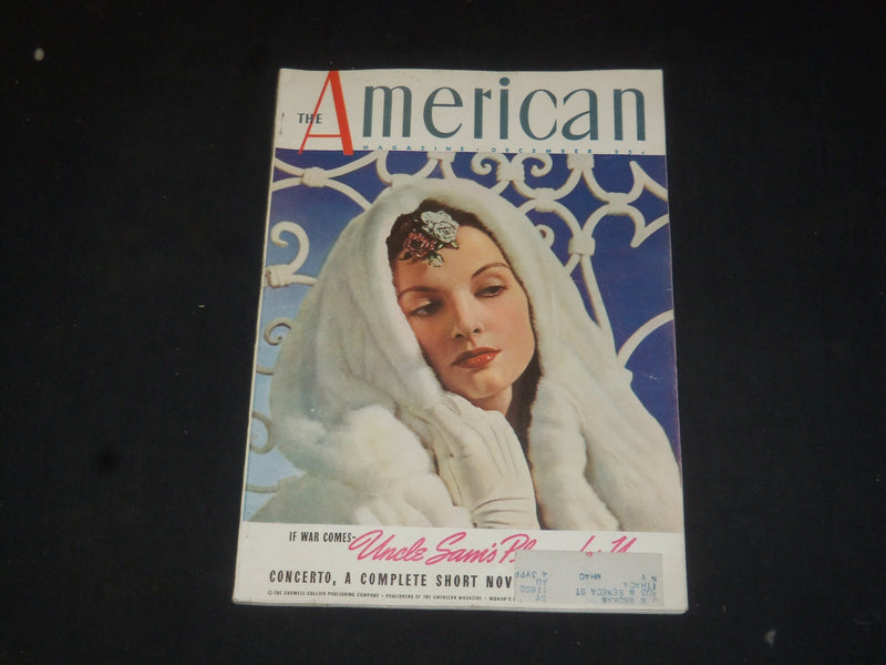 1939 DECEMBER THE AMERICAN MAGAZINE - GREAT COVER, STORIES & ADS - SP 6634