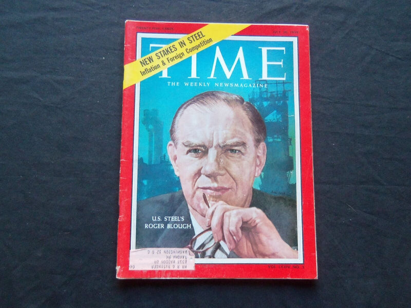 1959 JULY 20 TIME MAGAZINE - ROGER BLOUGH, U.S. STEEL - T 1699
