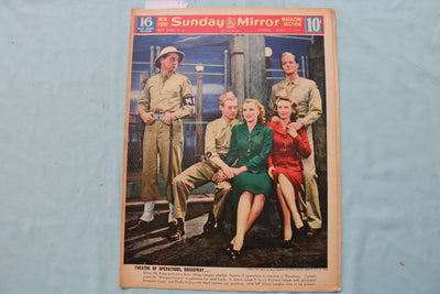 1944 APRIL 2 SUNDAY MIRROR NEWSPAPER MAGAZINE SECTION - WINGED VICTORY - NP 9084